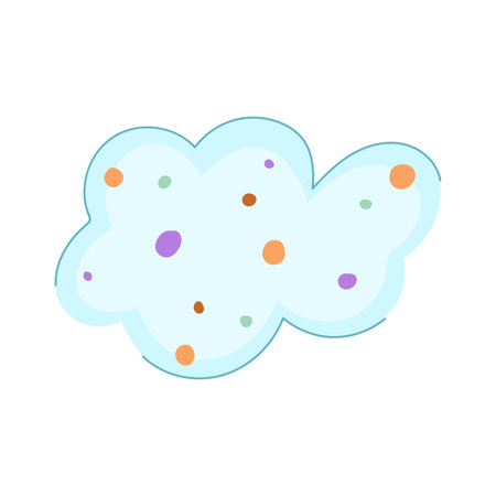 decor boho cloud cartoon vector illustrationのイラスト素材