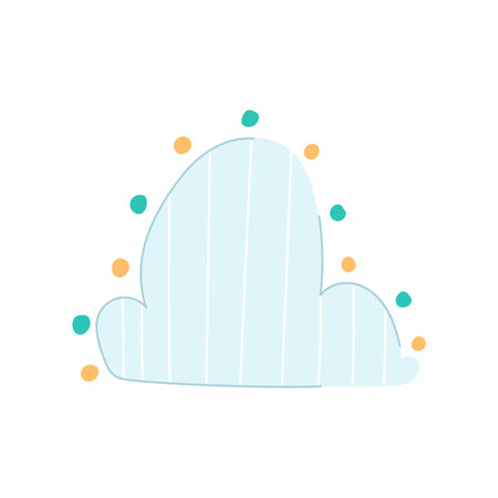 art boho cloud cartoon vector illustrationのイラスト素材