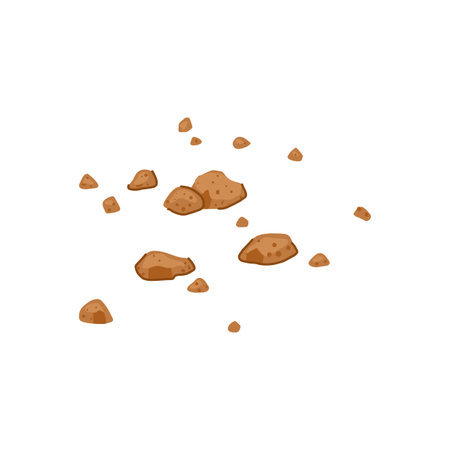 sugar cookie crumb cartoon vector illustrationのイラスト素材
