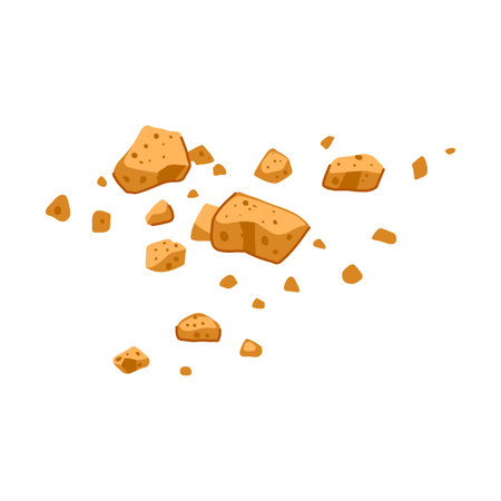 chewy cookie crumb cartoon vector illustrationのイラスト素材