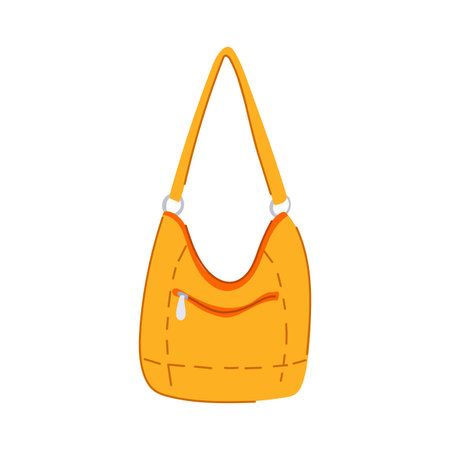 tote handbag woman leather cartoon vector illustrationのイラスト素材