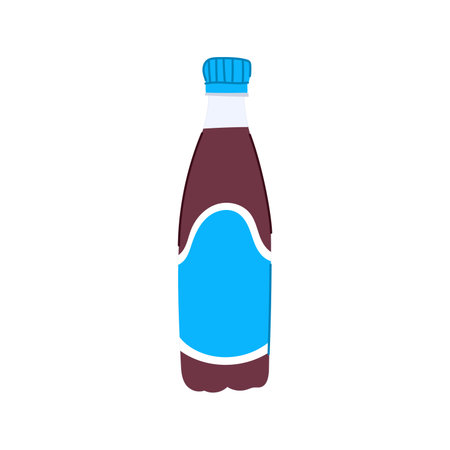 beverage plastic soda bottle cartoon vector illustrationのイラスト素材
