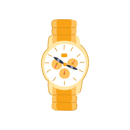 automatic watch wrist cartoon vector illustrationのイラスト素材