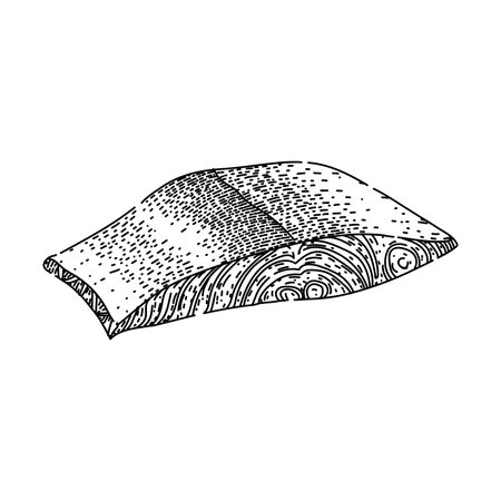 seafood fish fillet sketch hand drawn vectorのイラスト素材