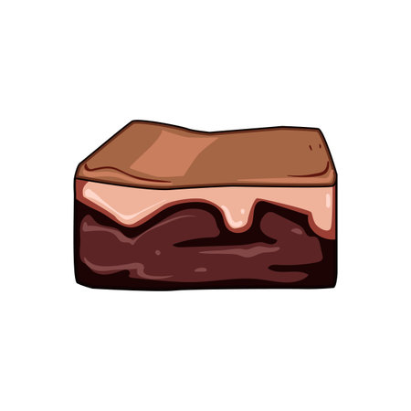 homemade brownie cartoon vector illustration