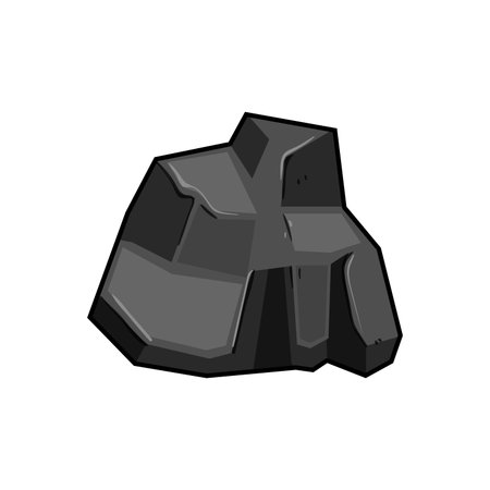 carbon coal ore cartoon vector illustrationのイラスト素材