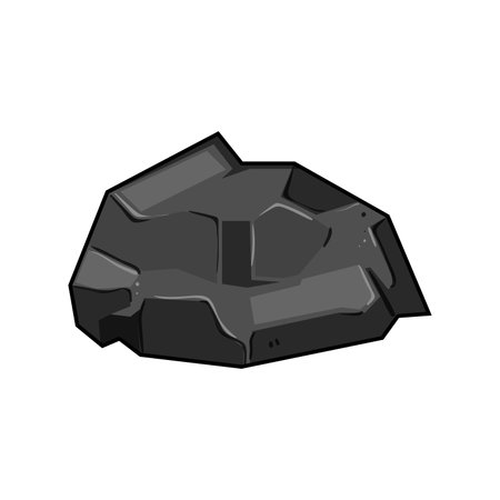 anthracite coal ore cartoon vector illustrationのイラスト素材