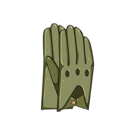 driving leather gloves cartoon vector illustrationのイラスト素材