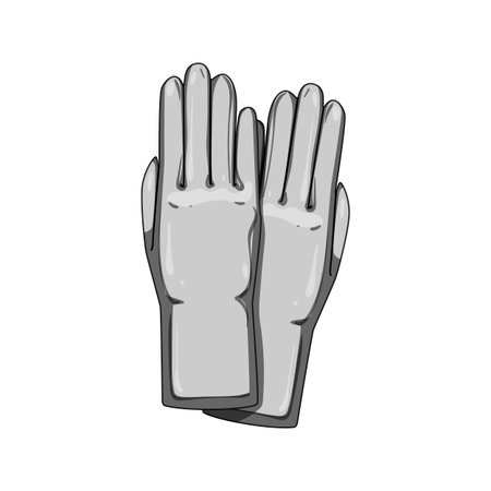 comfort leather gloves cartoon vector illustrationのイラスト素材