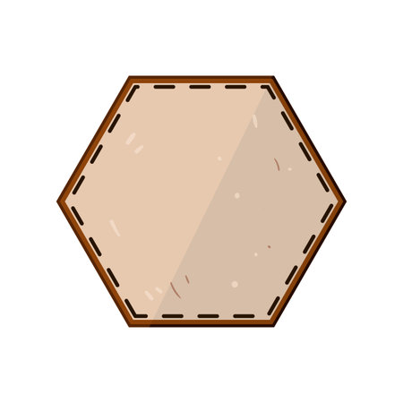 vintage leather patch cartoon vector illustrationのイラスト素材