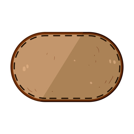 durable leather patch cartoon vector illustrationのイラスト素材