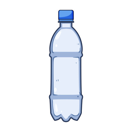 convenience plastic water bottle cartoon vector illustrationのイラスト素材