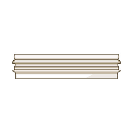 Baseboard molding showing a decorative skirting board profile used for architectural interior finishing, covering the wall floor joint in home renovation and construction projectsのイラスト素材