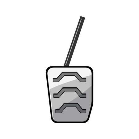 Vehicle driver pressing car pedal, representing speed, control, and acceleration, suitable for automotive graphics, user interfaces, or instructional materialsのイラスト素材