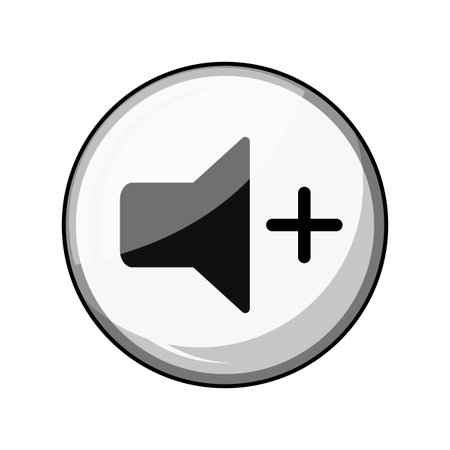 Increase audio volume control button icon vectorのイラスト素材