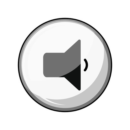 Volume button icon symbolising audio sound settingsのイラスト素材
