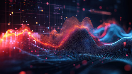 graphics realistic style melting data visualization display