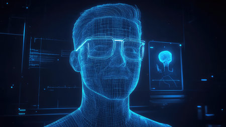 vtr blueprint style animated depiction of a patient avatar