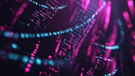 augmentation cyberpunk style futuristic genetic sequence scan