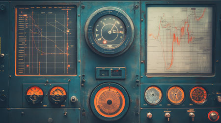 radar vintage style crm dashboard with scanning radar