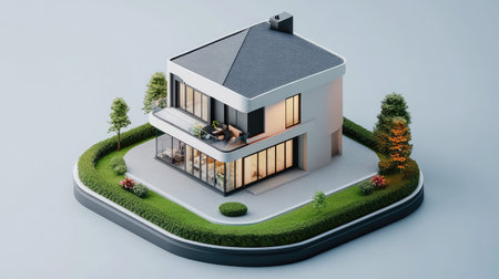 tenant realistic property management icon simulation