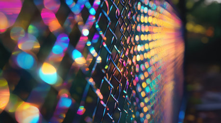 security holographic style rotating property fence