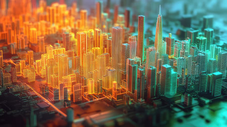 technology creating a holographic urban zoning map