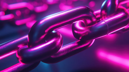 animation neon style loading chain
