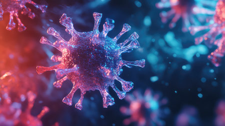 simulation smooth holographic projection of virus mutation