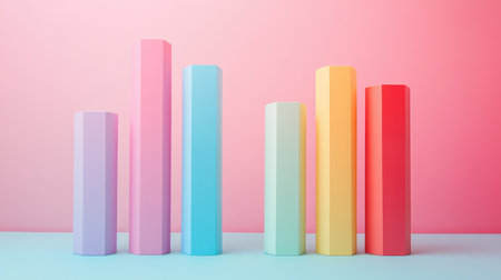 design engaging pastel style bar chart