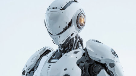 futuristic 3d rendering style of a transforming robot