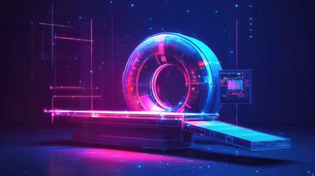 imaging radiant effect on ct scanner infographic polished