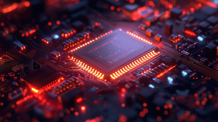 innovation abstract style emitting ram chip