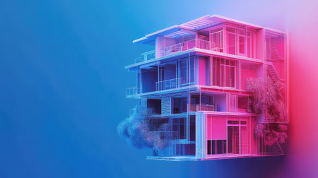 color smooth gradient real estate flyer disassemblyの写真素材