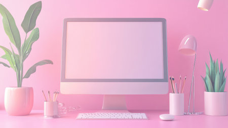 aesthetic expanding pastel themed desktop computer