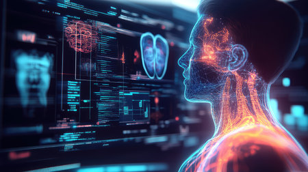 medicl abstract visualization of a medical patient avatar