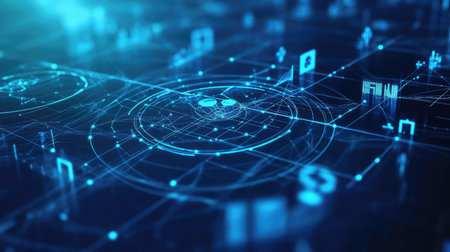 helthcre futuristic wireframe of a rotating healthcare network