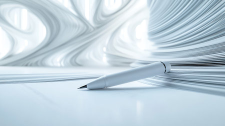 digital futuristic style mimicking pen and paper