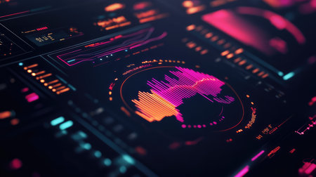 interactive realistic style rotating data visualization display