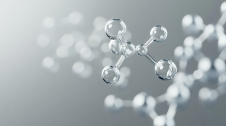 design minimalist style chemical compound simulation