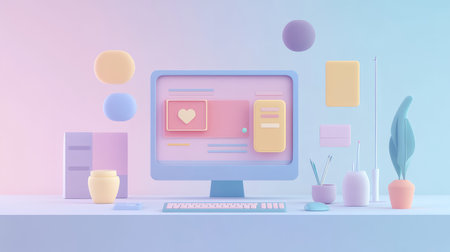 tegrtion integrating customer support in a pastel style