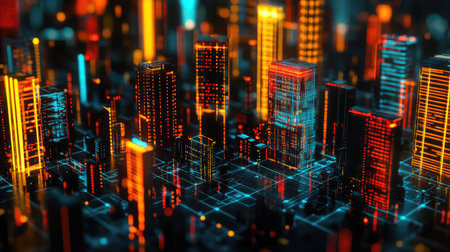 ai realistic futuristic scan of property pricing heatmap