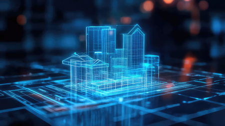 augmented real estate app interface holographic display