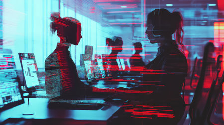integration smooth transition of the working team in a high tech style