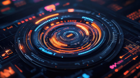 design digital art style rotating crm dashboard