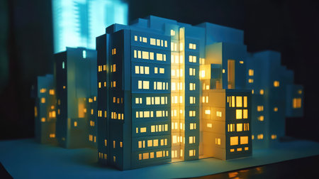 technology paper on holographic projection of an apartment building