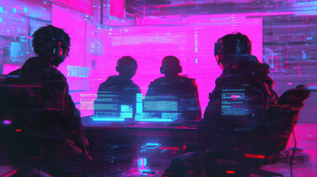 ai futuristic style seamless group chat