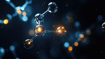 structure high level abstract visualization of a chemical compound