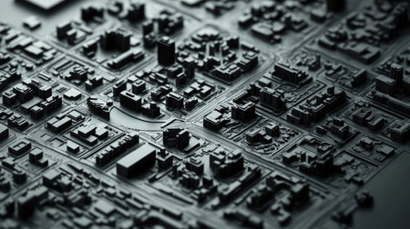 lyout high contrast sectional view of a real estate map