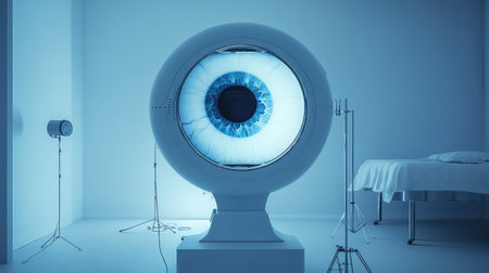 technology minimalist eye scanner assembly